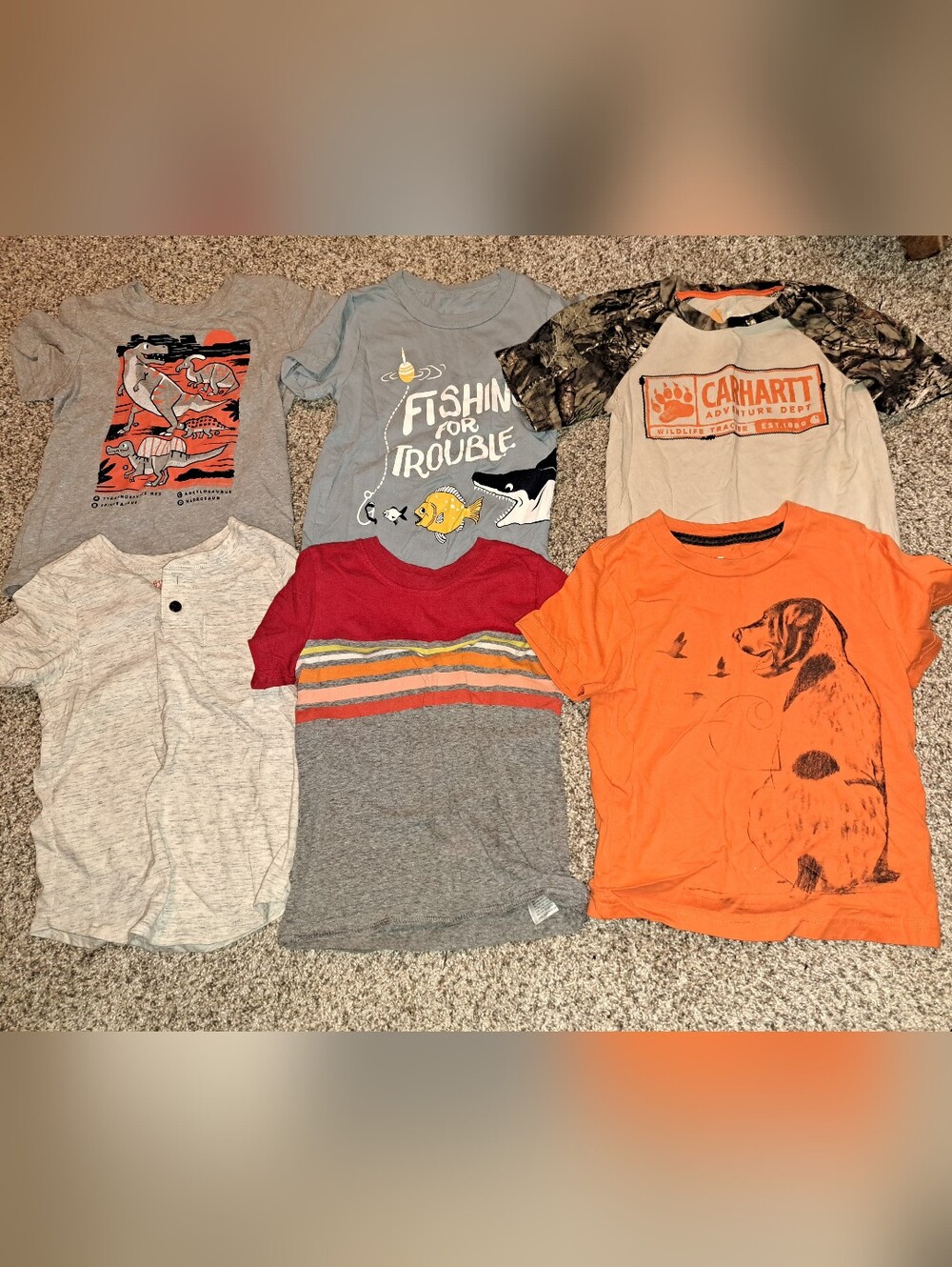 Carhartt Kids Orange Short-Sleeve Graphic Tee